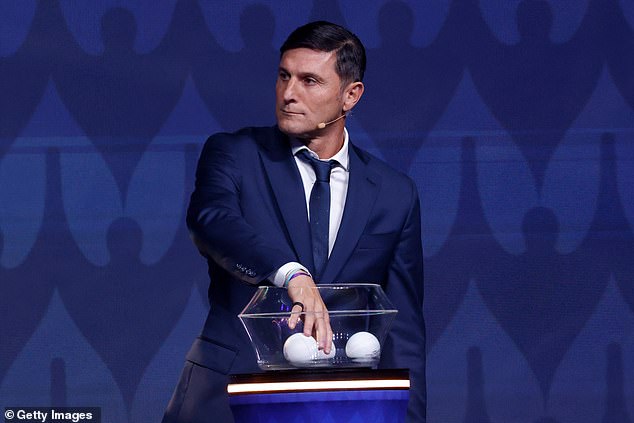 Zanetti has been a regular dignitary at draws, with the Argentina legend helping out at the Copa America draw ceremony in Miami earlier this month