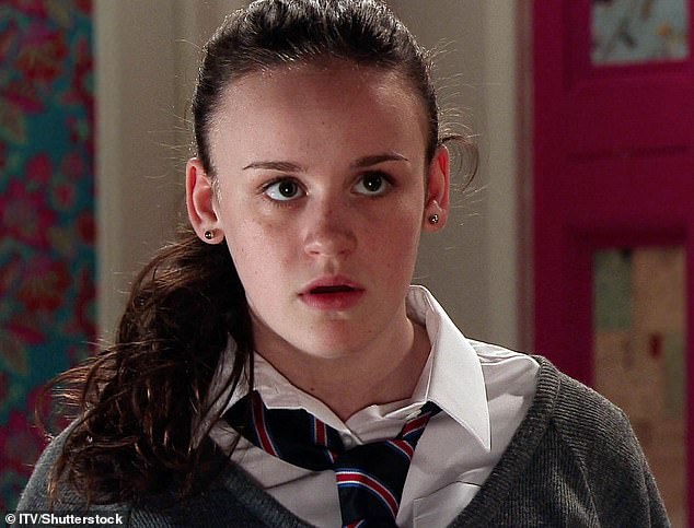 The actress landed the role in 2011, when she was just nine years old, but in May producers told her they saw 'no future' for the character (pictured on soap in 2015)