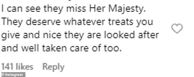 Royal fans were thrilled with the adorable ones, with many praising Fergie for posting the update.  Meanwhile, some said their pleading puppy eyes were a sign they miss 'Her Majesty'