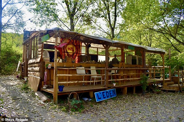 The site features huts, as photos show, purchased by an 'environmentally conscious' group