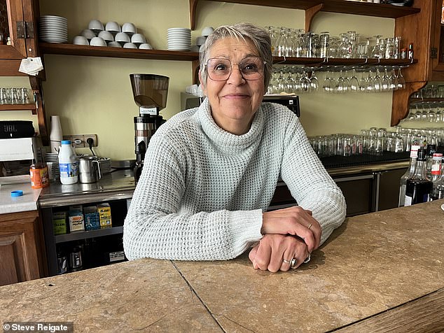 Barmaid Viviane Petrini, who said she saw teenager Alex Batty at her cafe in Chalabre, France, with his mother and grandfather, just days before he was picked up by a French truck driver