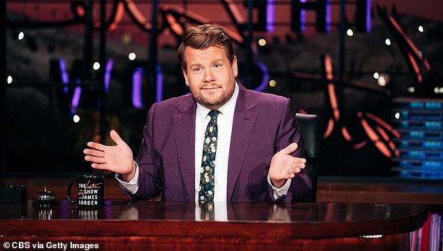 James recently quit his job as host of The Late Late Show after eight years to spend more time with his family (pictured on the show in 2020)