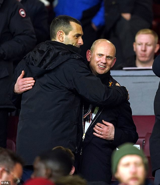 Interim United CEO Patrick Stewart (right) met with fans and staff in recent weeks