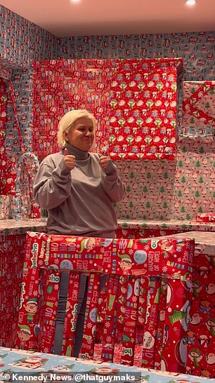 Mak's mother Anna said she was shocked to see her son's crazy project and hopes she has enough time to get the house back in order before Christmas