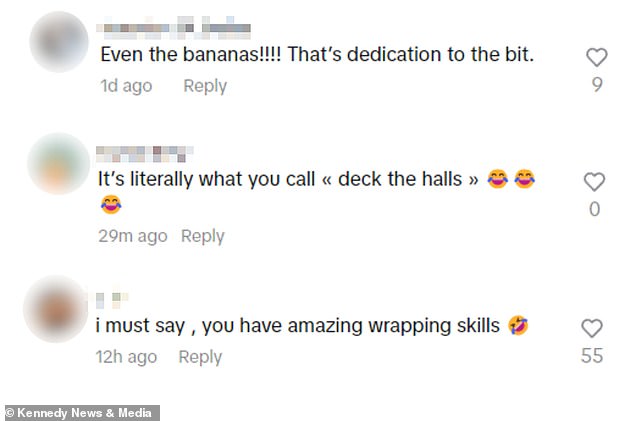 His video of the bizarre stunt has gone viral and many rushed to the comments to praise his efforts