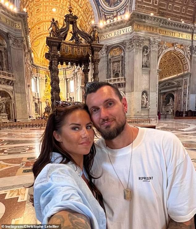 Letellier's wife Chloe was reportedly punched in the face by one of the burglars.  The couple is seen in an Instagram photo during a trip to Rome