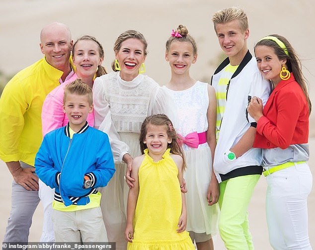 Franke, her ex-husband Kevin and their six children.  She amassed millions of YouTube subscribers and fans by dispensing parenting advice before her arrest in August