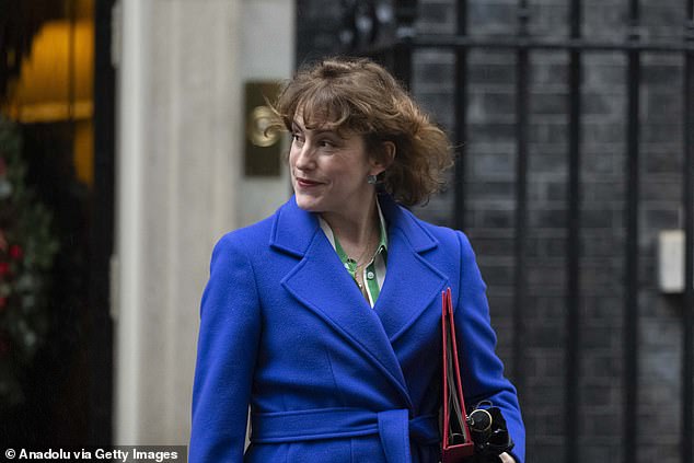 A source close to the health minister said they were told 'in no uncertain terms' that their performance was not acceptable and that they would be closely monitored this winter.  Pictured: Victoria Atkins leaving Downing Street today