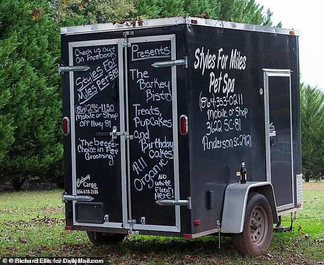 The trailer that Amy Vilardi used for her mobile pet grooming salon