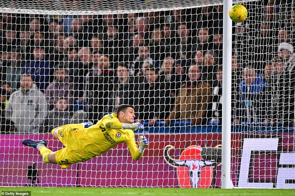 The Blues won 4-2 on penalties against Newcastle, with Ritchie's effort from the spot saved by Petrovic