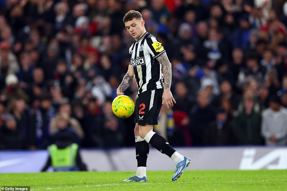 It was a hugely frustrating evening for Kieran Trippier, who made a mistake for the goal and also missed in the shootout