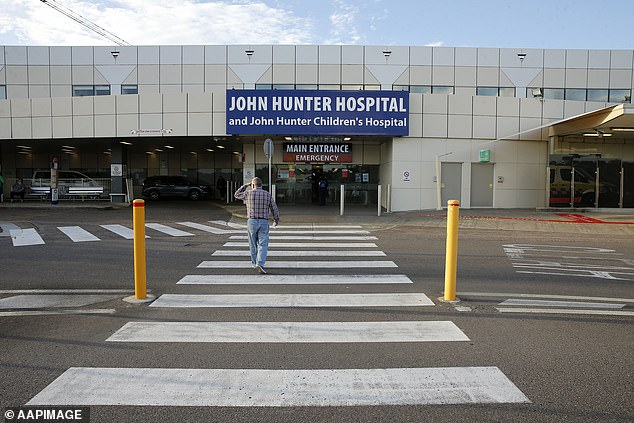 A woman who was in the front seat of the car was flown to John Hunter Hospital in serious condition (John Hunter Hospital stock photo)