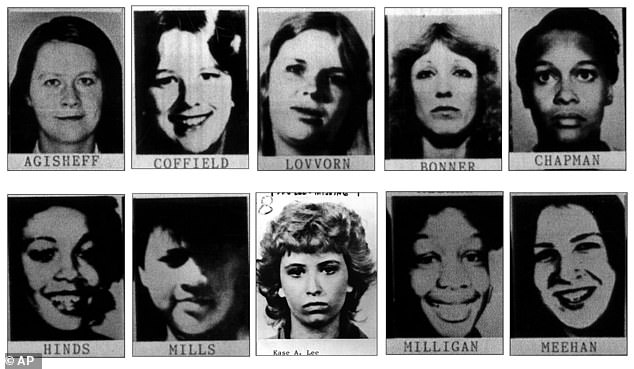 Some of his victims: Amina Agisheff, Wendy Lee Coffield, Gisele Ann Lovvorn, Debra Lynn Bonner, Marcia Faye Chapman, Cynthia Jean Hinds, Opal Charmaine Mills, Kassee Ann Lee, Terry Rene Milligan and Mary Bridget Meehan