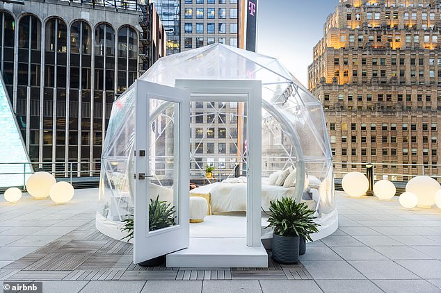 The company didn't seem too concerned about disruptive parties and the risk of spreading the virus when it set up a geodesic dome in New York's Times Square for New Year's Eve.