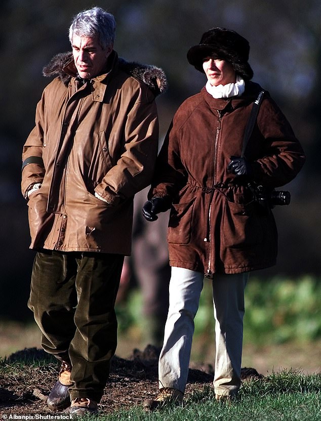 Epstein and Ghislaine Maxwell during a pheasant hunt in Sandringham on December 8, 2000