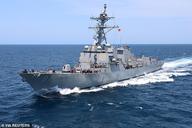 Last week, the USS Mason pictured here provided assistance to the Strinda, a ship struck by a Houthi missile