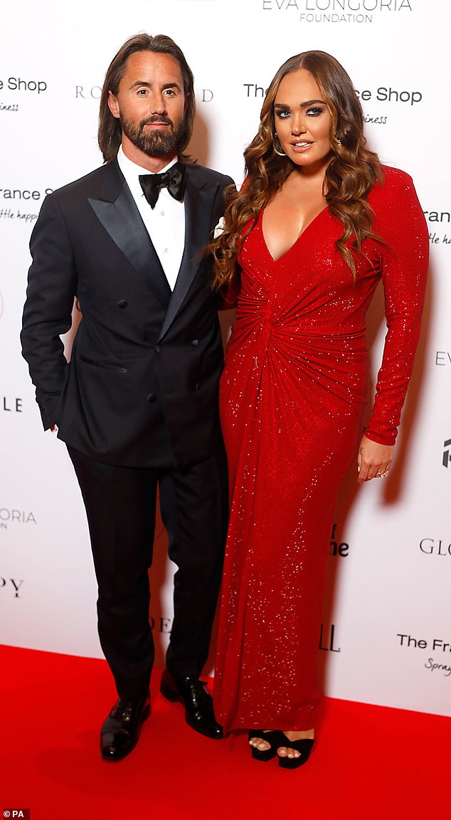 Tamara Ecclestone and husband Jay Rutland pictured at the 9th annual Global Gift Gala at the Rosewood Hotel in London in November 2018. The couple were on holiday with their daughter Sophia when the raid occurred