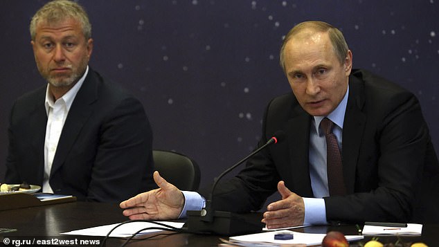 Abramovich (left) sits with Russian President Vladimir Putin.  It is believed that Abramovich is the one who recommended Putin to Boris Yeltsin as the man to succeed him, which he did in 1999.  They are said to have been allies ever since.