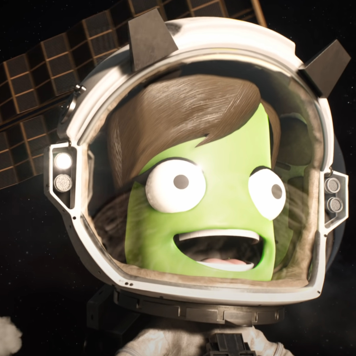 A Kerbal from the Kerbal Space Program 2 announcement trailer