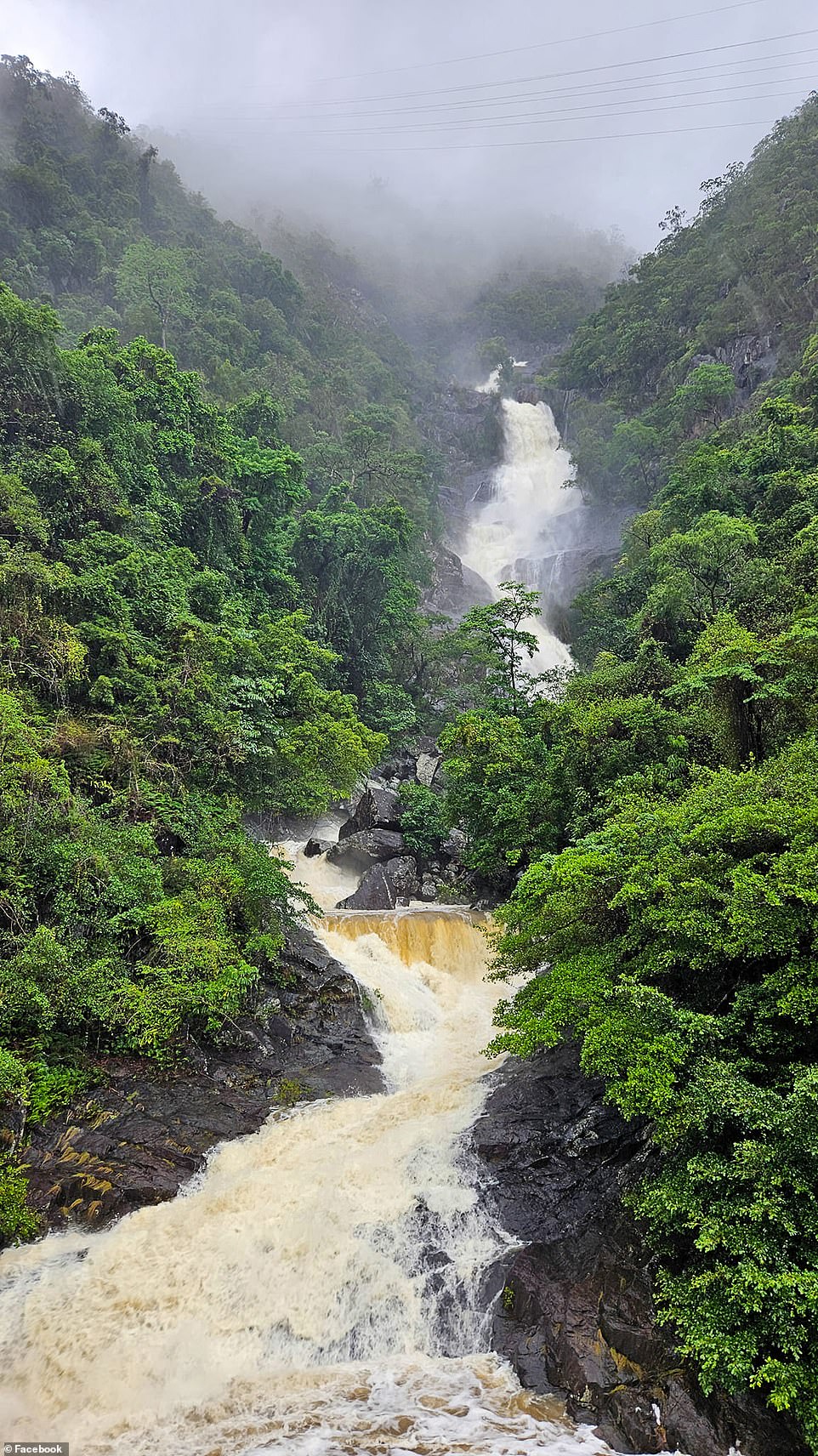 Mossman South, an hour northwest of Cairns, received 1,935mm of rain in five days (photo, Barron Falls on December 15)