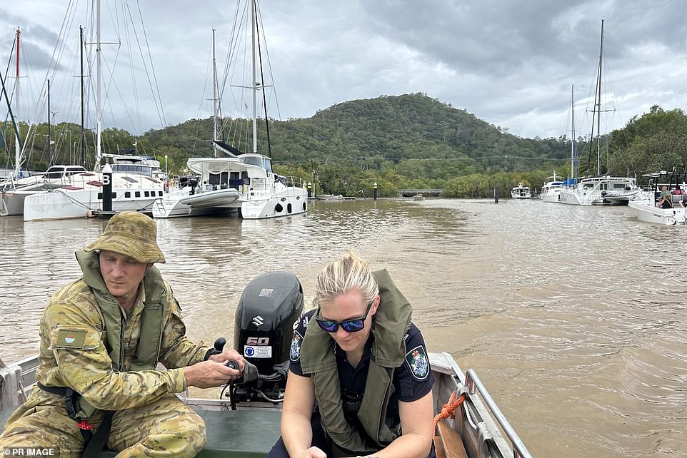 Deputy Police Commissioner Shane Chelepy said crews evacuated 97 people from Wujal Wujal on Tuesday (photo, emergency services on Monday)