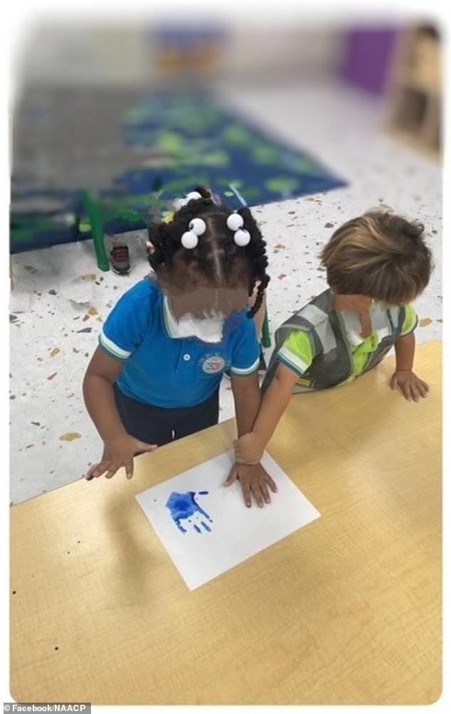 Civil rights group NAACP shared shocking photos of the incident on Facebook as the Florida Department of Children and Families is called to investigate Building Brains Daycare in Osceola County.