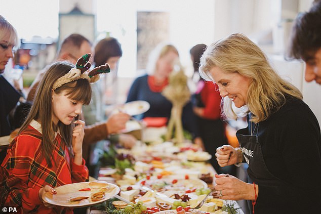 Sophie, patron of The Lighthouse, served delicious festive food for the families