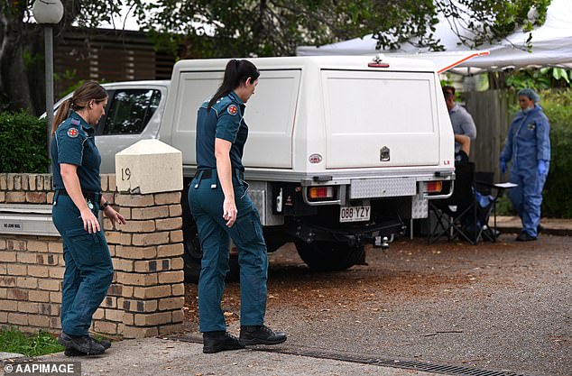 The unit complex remained a crime scene Thursday afternoon as a murder investigation was launched