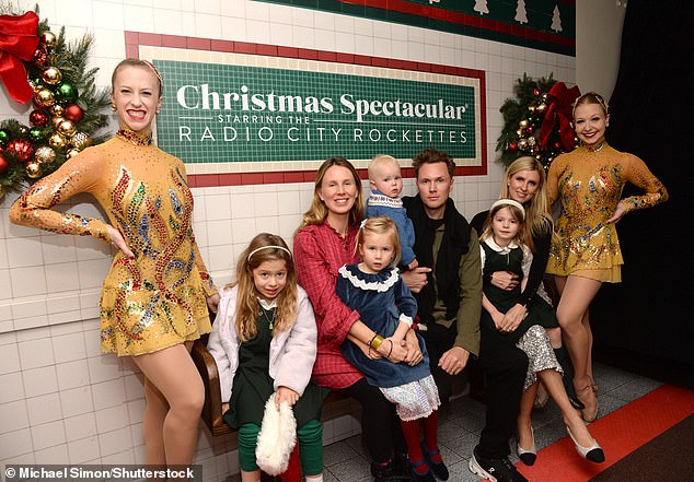 The socialite, 40, brought her two of her three children and was accompanied by her brother, Barron Hilton II, 34, in addition to his pregnant wife, Tessa Gräfin von Walderdorff, 29, and their own children