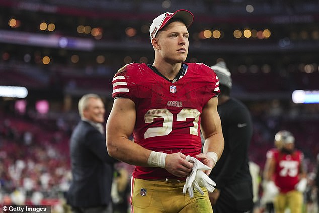 San Francisco 49ers running back Christian McCaffrey leads his team to the top of the NFC