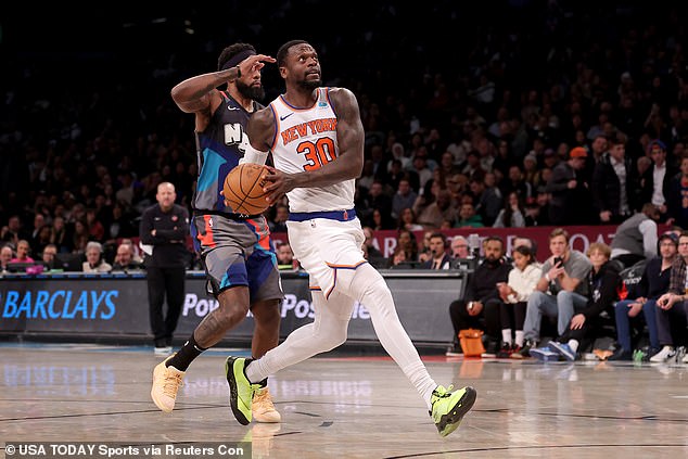 Knicks PF Julius Randle was as erupting as Scott's drink as he scored 19 points in the first half