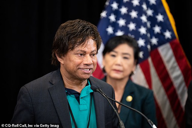 Representative Shri Thanedar, a staunch supporter of Israel, told the protesters: 'This does not give you support for your cause'