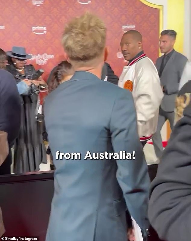 Australian radio host Kent 'Smallzy' Small, 39, has been left humiliated after being snubbed by actor Eddie Murphy on the red carpet in LA