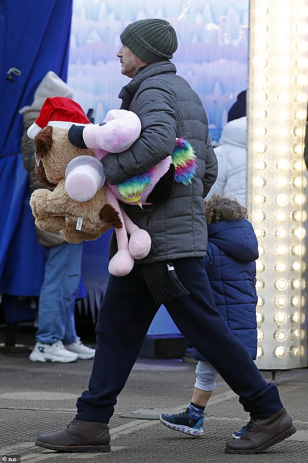 He was saddled with the huge collection of soft toys