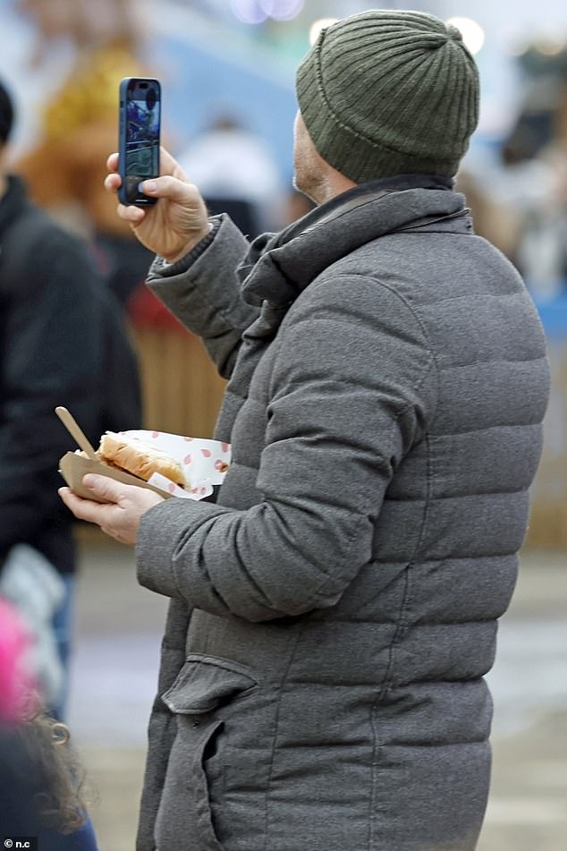 He made sure to take a few snaps of their beautiful day out