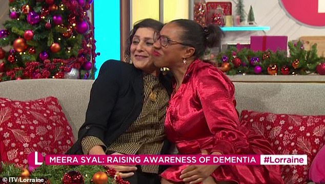 Meera appeared in Lorraine alongside Shirley, who had signed up to volunteer for the Alzheimer's Society after seeing a recruitment video of the actress years earlier.