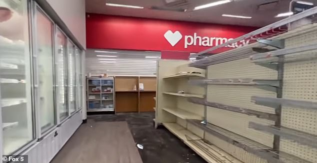 Desolate shelves greet visitors to DC's CVS, which is routinely cleared out by shoplifting kids on their way to or from school