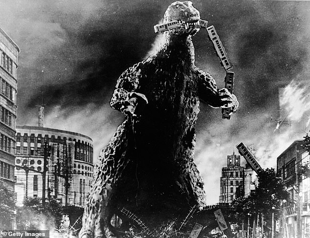 While it may not be as large as Godzilla (depicted in a scene from 