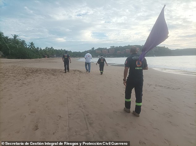 Playa Quieta was closed in the aftermath of the horrific attack while the navy searched the waters for the animal.  Witnesses reported seeing drones deployed