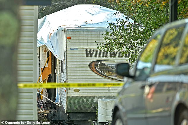 Craig Ross Jr.'s trailer, where he allegedly kept the girl in a closet