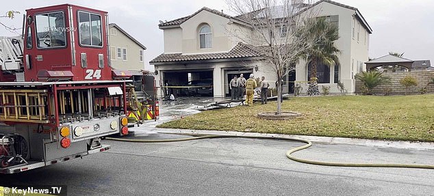 A neighbor heard a 'blood-curdling scream' from the Quartz Hill home in the early hours before the house 'exploded' later that morning