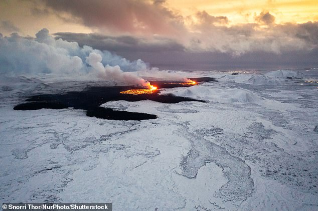 There are concerns that lava may still flow south towards Grindavik and the nearby power station.  The area remains closed and residents are advised not to return to their homes