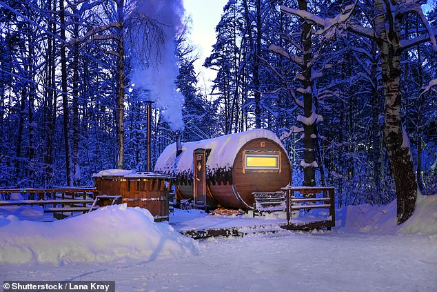 In preparation for the upcoming festivities, the Finns spend Christmas Eve in a sauna.  And go back inside on Christmas Day