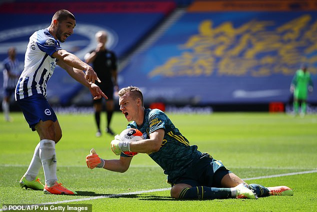 Martinez got his chance after Bernd Leno was injured in a collision with Maupay in 2020