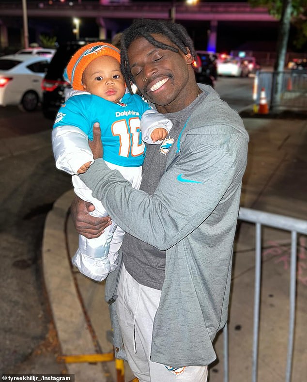 New Jersey-based Valmon, who co-founded a healthcare app with her sister Gabrielle, posted several photos of Hill and Tyreek Jr.  enjoying quality time together posted on her social media.