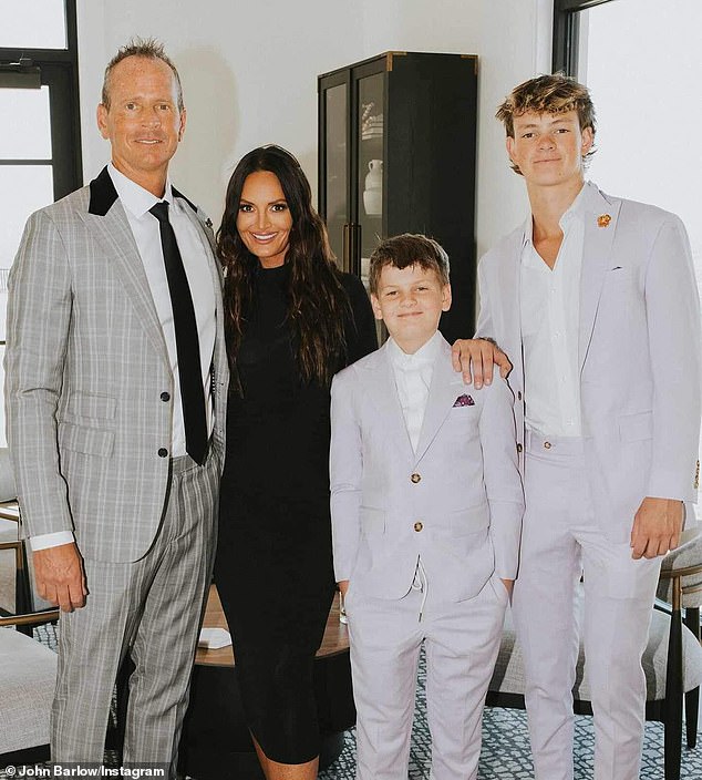 The LUXE Marketing owner and her husband John Barlow – both graduates of Brigham Young University – are also proud parents of 12-year-old son Henry (pictured July 16)
