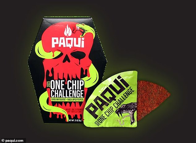 The 2023 edition of the 'One Chip Challenges' features a tortilla chip flavored with two of the spiciest peppers possible: the California Reaper Pepper and the Naga Viper Pepper.  The California Reaper is ranked as the world's spiciest pepper