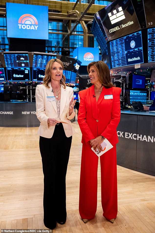 Viewers have taken a cue from the name on US network NBC and believe co-host Karl Stefanovic, who favors two female presenters, could attract more viewers.  Pictured: Savannah Guthrie and Hoda Kotb of Today NBC in the US