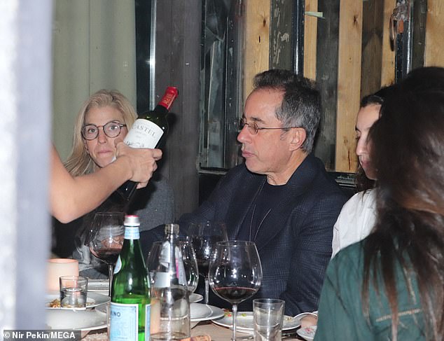 Seinfeld and his wife Jessica Sklar (not pictured) dined in Tel Aviv during his visit to Israel