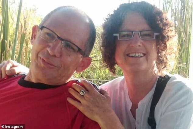 Pictured: Yuval Huran's father Avshalom Haran was killed on October 7 and his mother Shoshan Huran was held captive for 50 days before being released on November 25, along with other extended family members, during the ceasefire